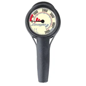Zeagle Single Gauge - 5000psi 32" Black Hose