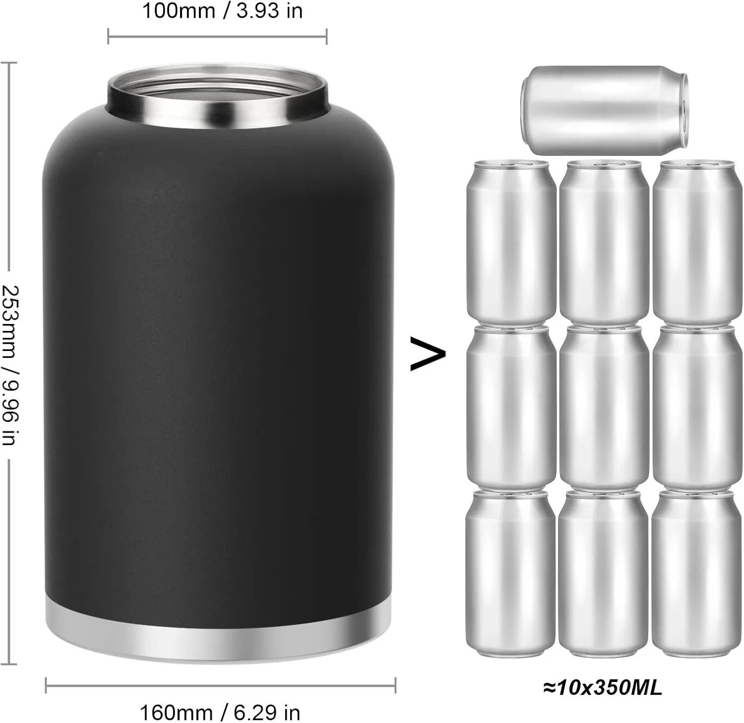 Zenbo 128 oz Jug with Straw Keeps Cold up to 48 Hrs,One Gallon Large Double Wall Vacuum Insulated Water Bottle,Sweat-Proof Leak-Proof, Stainless Steel Thermos for Hot & Cold Drinks