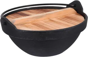 Zerodeko 1set Outdoor Cast Iron Cooking Pot with Lid Non-stick Camping Pot for Backpacking Family Gatherings Picnics Versatile Hanging Cookware for Outdoor Cooking