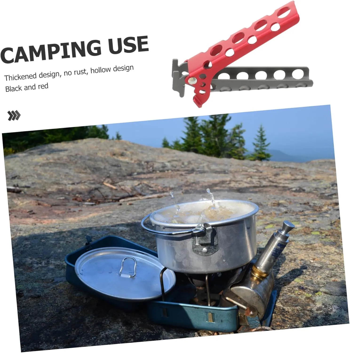Zerodeko 3 Pcs Cooking Kitchen Gadget Slip Clip Camping Pot Accessories Pan Holder Pot Holder Stove Scalding Clip Set
