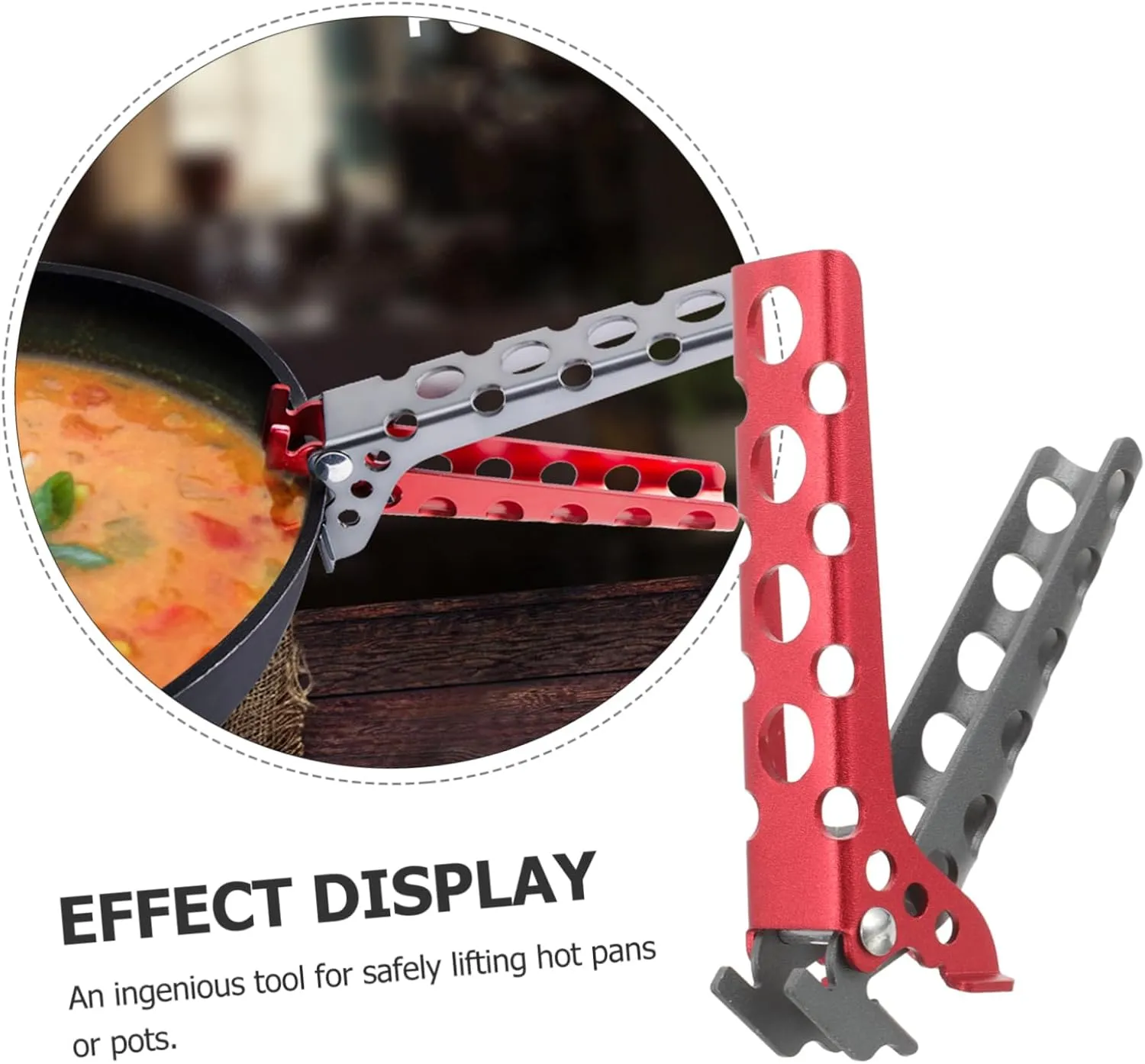 Zerodeko 3 Pcs Cooking Kitchen Gadget Slip Clip Camping Pot Accessories Pan Holder Pot Holder Stove Scalding Clip Set