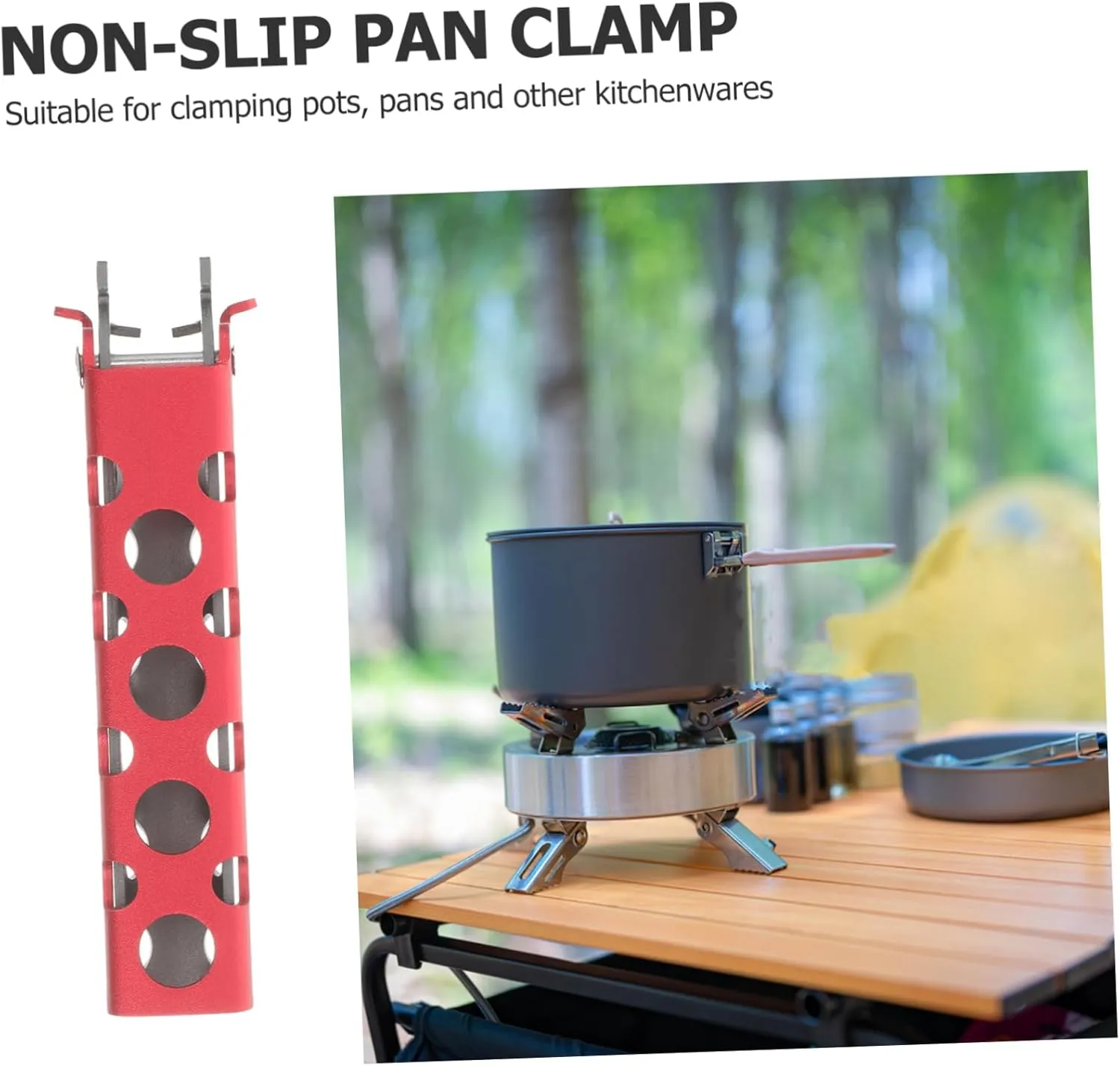 Zerodeko 3 Pcs Cooking Kitchen Gadget Slip Clip Camping Pot Accessories Pan Holder Pot Holder Stove Scalding Clip Set