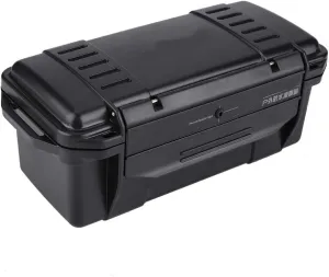 Zerone Outdoor Survival Case, Shockproof Box Airtight Plastic Survival Storage Case Camping Tactical Container for Patio Furniture Pool, Black(7.9 x 3.9 x 3.2in)