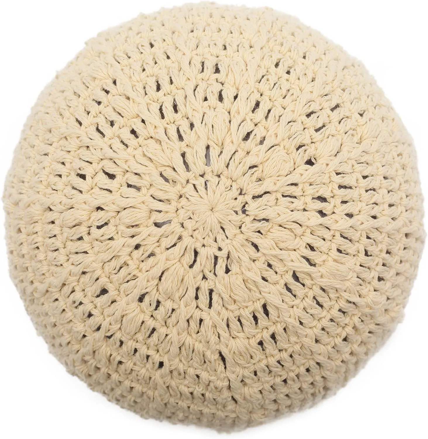 ZLYC Women Cotton Crochet Slouchy Beanie Hat Handmade Knit Summer Skull Cap