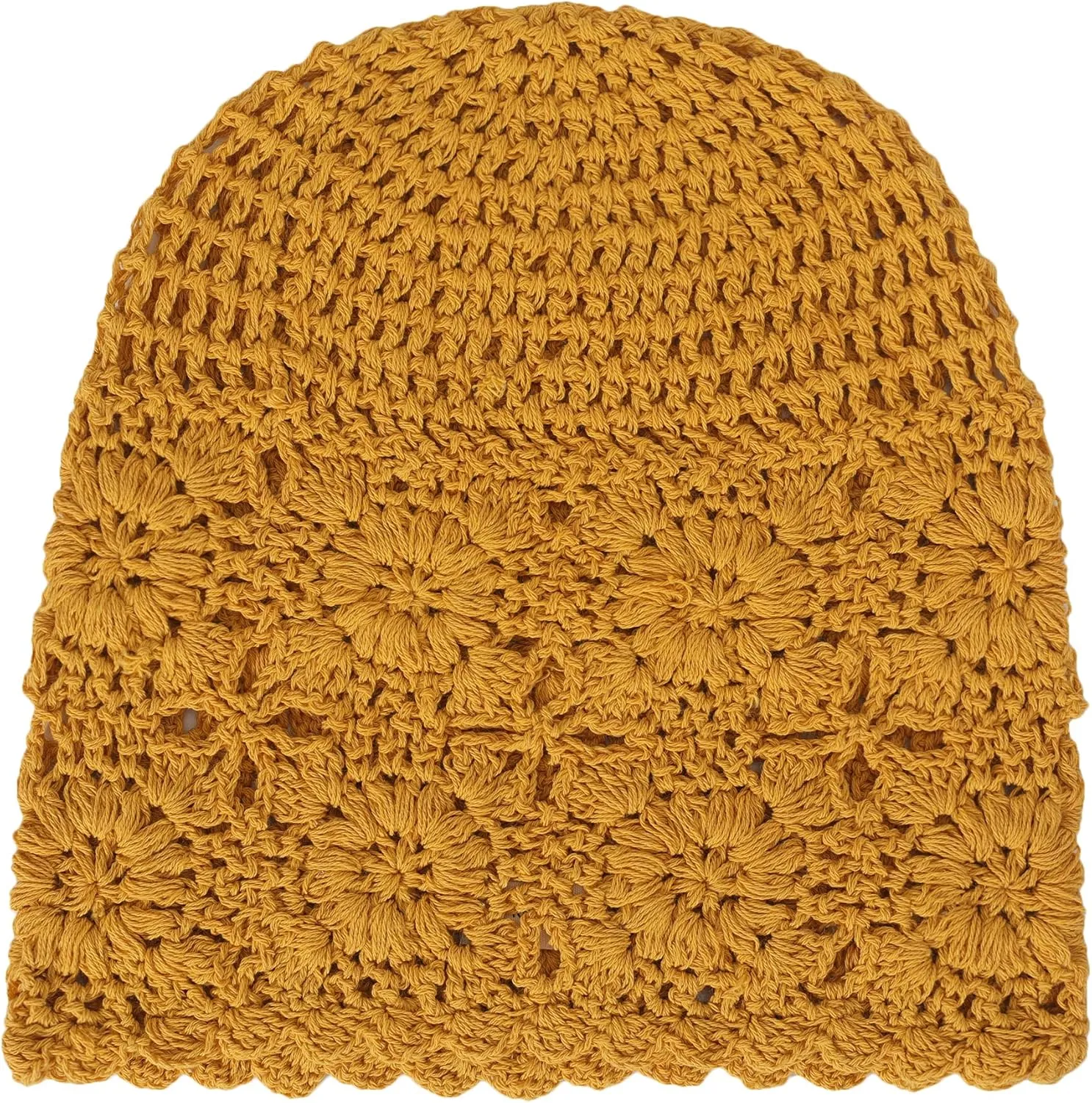 ZLYC Women Cotton Crochet Slouchy Beanie Hat Handmade Knit Summer Skull Cap