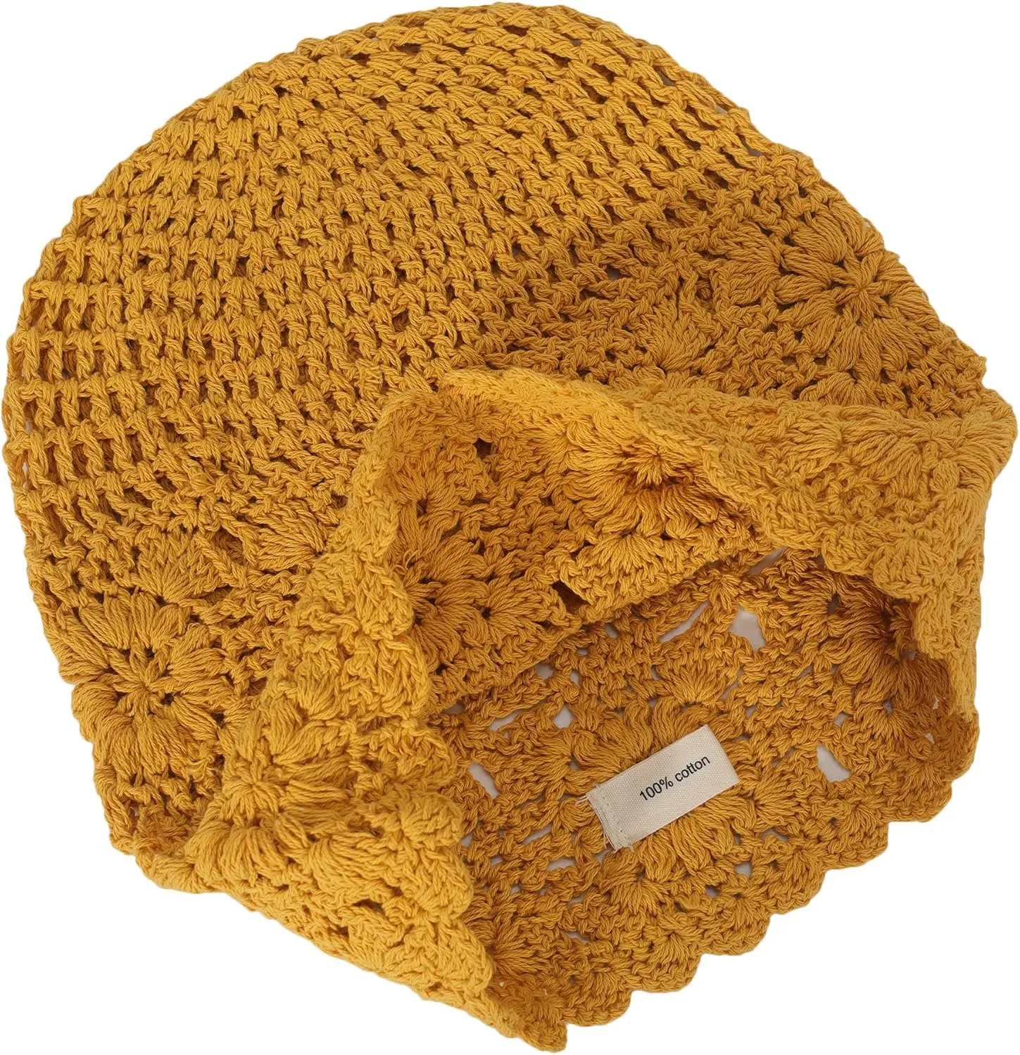 ZLYC Women Cotton Crochet Slouchy Beanie Hat Handmade Knit Summer Skull Cap