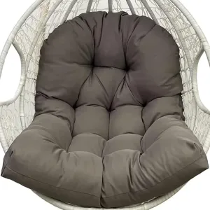 ZTGL Hanging Basket Seat Cushion, Thicken Hanging Egg Chair Cushion, Waterproof Basket Chair Cushion for Patio Garden, Outdoor Basket Egg Chair Seat Pads Back Cushion,Dark Gray