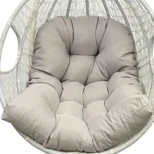 ZTGL Hanging Basket Seat Cushion, Thicken Hanging Egg Chair Cushion, Waterproof Basket Chair Cushion for Patio Garden, Outdoor Basket Egg Chair Seat Pads Back Cushion,Light Grey