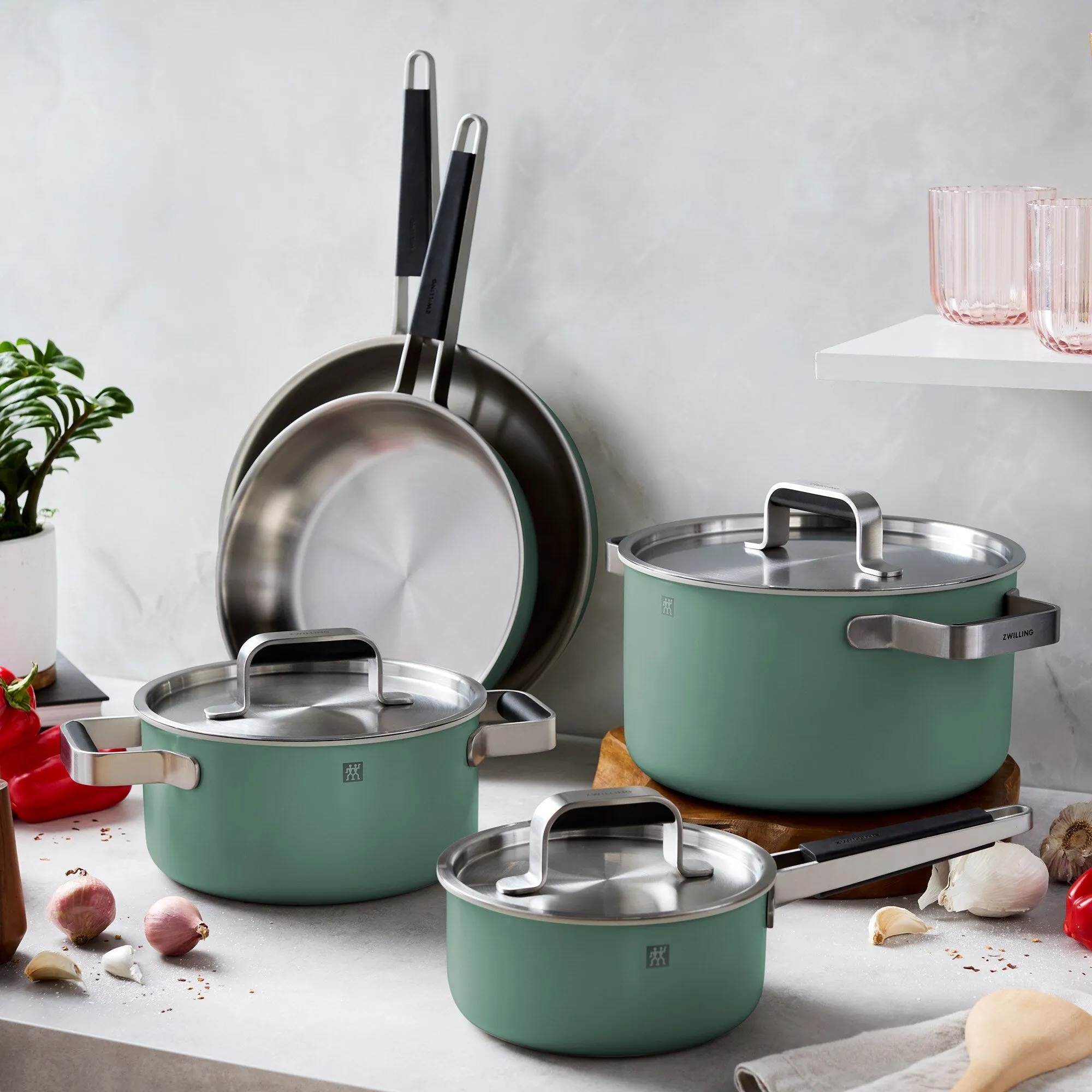 ZWILLING Pure 8-pc Stainless Steel Cookware Set